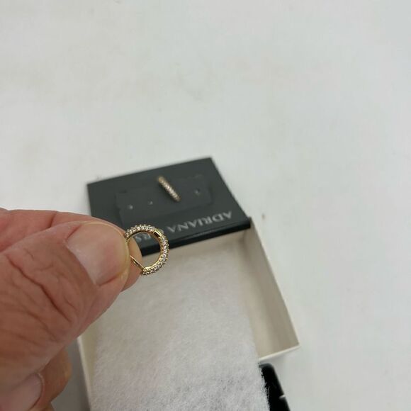 Women’s Adriana Orsini pave small hoop earrings - Picture 5 of 7